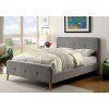 Barney Queen Upholstered Bed (Gray)