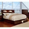 Gerico II Bookcase Bed (Brown Cherry)