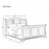 Cameron Sleigh Bed (Cherry)