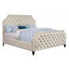 Claudine Beige Upholstered Bed