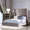 Mirabelle Upholstered Bed (Gray)