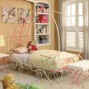 Enchant Youth Canopy Bed (Pink and White)