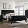 Louis Philippe Sleigh Bed (Black)