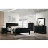 Louis Philippe Sleigh Bedroom Set (Black)