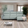 Themis Pale Blue Right Chaise Power Reclining Sectional