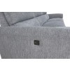 Brande Gray Left Chaise Power Reclining Sectional