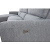 Brande Gray Left Chaise Power Reclining Sectional