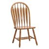 Classic Oak Detailed Side Chair (Chestnut) (Set of 2)