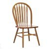 Classic Oak Plain Side Chair (Chestnut) (Set of 2)