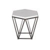 Corvus White Marble Top End Table