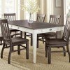 Cayla Rectangular Dining Table (Dark Oak/ White)