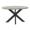 Axel Espresso Round Dining Table w/ Light Grey Top