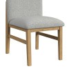 Portland Natural Side Chair w/ Grey Fabric (Set of 2)