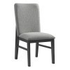 Portland Grey Fabric Side Chair (Black) (Set of 2)