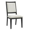 Versailles Square Back Side Chair (Black) (Set of 2)