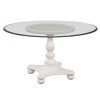 Rodanthe White 54 Inch Glass Top Dining Table