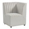 Jemma Beige Linen Corner Chair