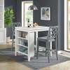 Kona Storage Counter Height Dinette w/ Grey Chairs