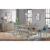 Elma Dining Room Set w/ Blue Chairs and Bench