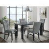 Bellini Rectangular Dining Room Set (Grey) w/ Grey Velvet Chairs