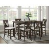 Alvin 7-Piece Counter Height Dining Room Set