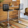Adjustable Swivel Barstool (Black / Chrome) (Set of 2)