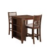 Gia Cherry 3-Piece Counter Height Dining Room Set