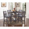 Gia 5-Piece Counter Height Dining Set (Gray)
