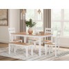 Gesthaven 6-Piece Dining Room Set (White and Natural)