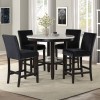 Celeste Counter Height Dining Room Set w/ Black Chairs