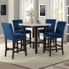 Celeste Counter Height Dining Room Set w/ Blue Chairs