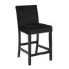 Celeste Counter Height Chair (Black) (Set of 2)