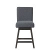 High Line Counter Height Dining Set w/ Gray Swivel Chairs