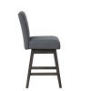 High Line Counter Height Dining Set w/ Gray Swivel Chairs