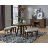 Bay Creek Round Dining Room Set w/ Curved Benches