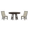 Westley Falls Round Dining Room Set w/ Upholstered Host Chairs