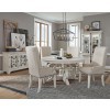Bronwyn 60 Inch Round Dining Room Set w/ Upholstered Host Chairs