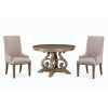 Tinley Park 48 Inch Round Dining Room Set w/ Upholstered Host Chairs