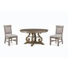 Tinley Park 60 Inch Round Dining Room Set w/ Upholstered Side Chairs