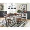 Valebeck Counter Height Dining Set w/ Brown Barstools