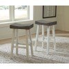 Glosco Antique White and Brown Tall Stool (Set of 2)