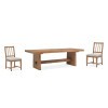Lindon Trestle Dining Room Set w/ Grey Chairs