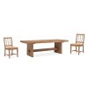Lindon Trestle Dining Room Set w/ Paper Cord Chairs