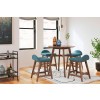 Lyncott Counter Height Dining Set w/ Blue Chairs