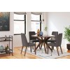 Lyncott Round Dining Room Set w/ Charcoal Chairs
