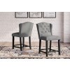 Jeanette Gray Counter Height Chair (Set of 2)