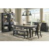 Tyler Creek Rectangular Dining Set w/ Upholstered Chairs and Bench