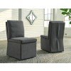 Krystanza Charcoal Side Chair (Set of 2)