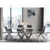 D80012 Dining Room Set w/ Grey Swivel Chairs