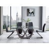 D80012 Dining Room Set w/ Black Chairs
